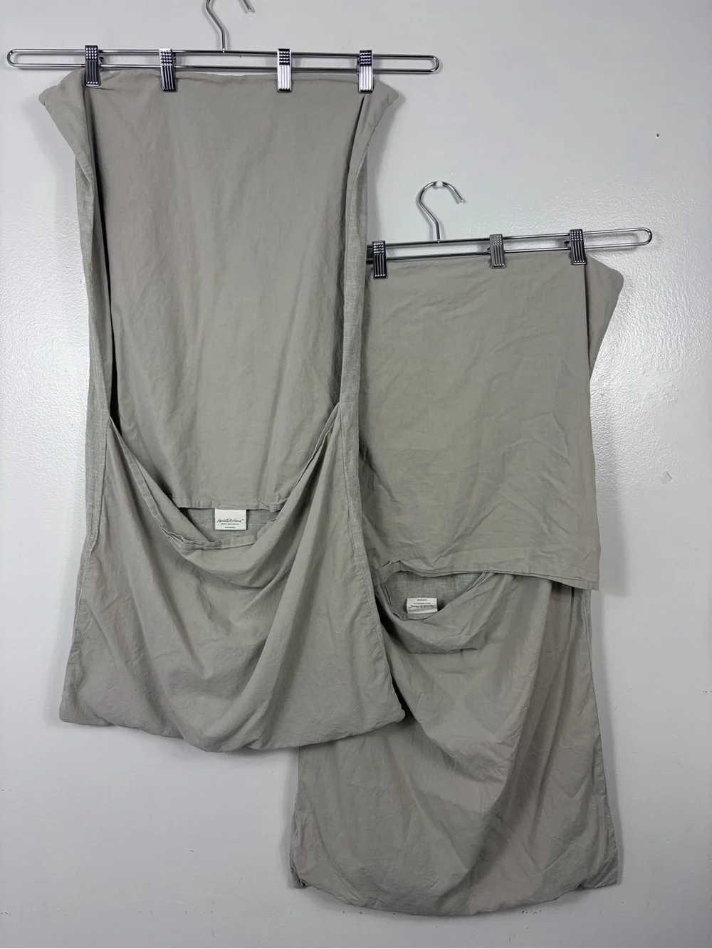 Hearth & Hand/ Magnolia linen/cotton King size sham set gray taupe